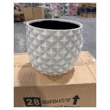 Pineapple Planter 14 qt Resin Weathered White (Pac