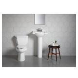 Veer 21 in. Vitreous China Pedestal Sink White