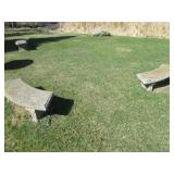 3 Cement outdoor chairs approx. 5