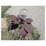Metal and glass flower shaped light...