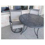 Lightweight metal Black Round patio...