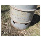 Burn barrel with heart shaped vents...