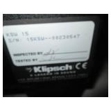Klipsch subwoofer measuring 17" cub...