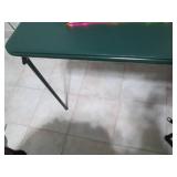 Card table with green vinyl top...