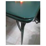 Card table with green vinyl top...