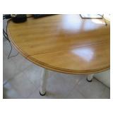 Wood top table, top is 42" across...