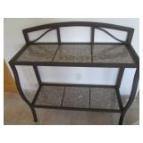 Granite and metal table, top measur...