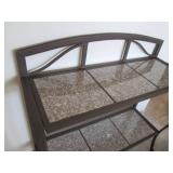 Granite and metal table, top measur...