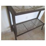 Granite and metal table, top measur...