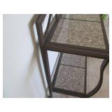 Granite and metal table, top measur...