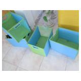 4 cloth collapsible storage bins...