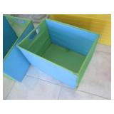 4 cloth collapsible storage bins...