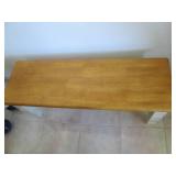 Wood bench, top measures 41 x 14"...