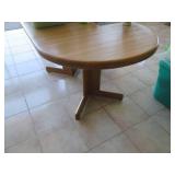 Wood table measures 5