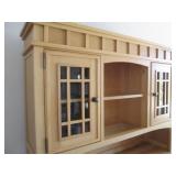 Solid wood blonde Hutch, 58" wide 7...