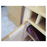 Solid wood blonde Hutch, 58" wide 7...