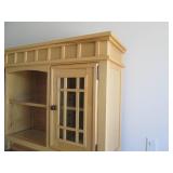 Solid wood blonde Hutch, 58" wide 7...
