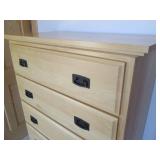 Solid wood blonde dresser, 39" wide...