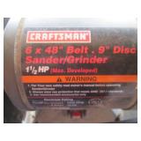 Craftsman 6 x 48" belt and .9" disc...