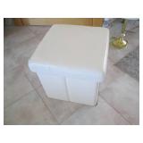 Pair of padded stools with storae...