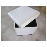 Pair of padded stools with storae...