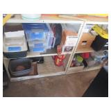 2 Metal shelves, 3