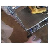 Metal cart on wheels, 18 x 30"...
