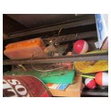Lot of fastners, fishing tackle and...