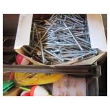 Lot of fastners, fishing tackle and...