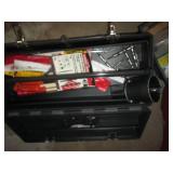 Tool box filled with hand tools and...
