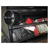 Tool box filled with hand tools and...