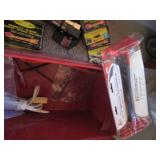 Toolbox filled with mainly new dril...