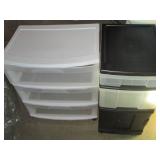 2 Plastic organizers on wheels...