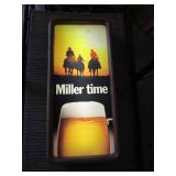 Miller Time lighted sign...