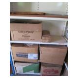 Shelf with contents, measures 36 x ...