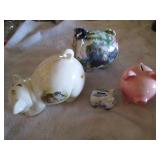 Lot of collector piggy banks...