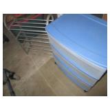 Sterilite storage bin on wheels and...
