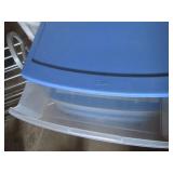 Sterilite storage bin on wheels and...