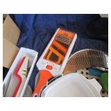 Lot of kitchen and baking supplies,...