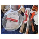Lot of kitchen and baking supplies,...