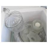 Decorative glassware for food displ...