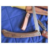 Pocket knives and filet knives...