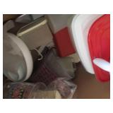 Huge box of kitchen supplies, tuppe...