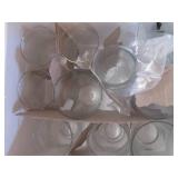 Glass cups, baking dish, and glass ...