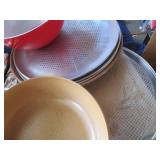 Collection of stainless steel pots ...