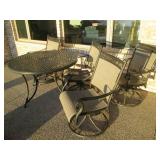 Lightweight metal Black Round patio...