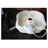 Foot bath and clothing iron...
