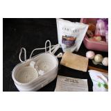 Bath salts, bath bombs, and jewelry...