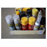 Mixed lot of spray paints, engine o...