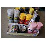Mixed lot of spray paints, engine o...